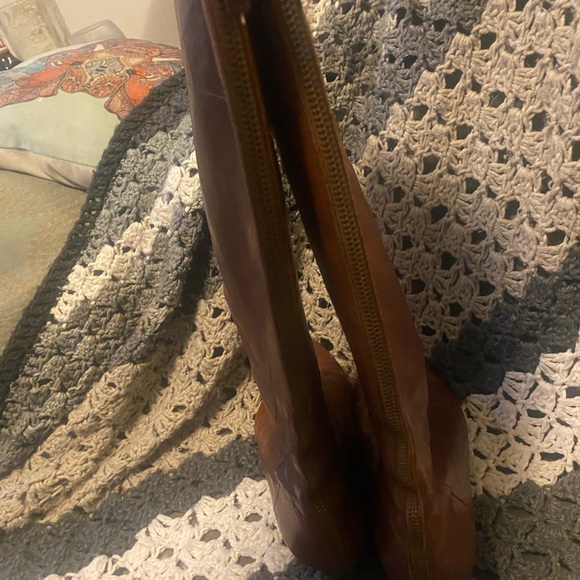 Nordstrom BP Cognac Learher Size 9 Boots - Picture 4 of 6